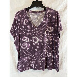 Sonoma Women’s XXL Purple Tie Dye Everyday Tee